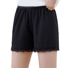 Girls' Safety Pants Loose Lace Children's Bottoming-Black 130cm