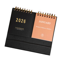 2026 Elegant Desk Calendar With Double Row Date Display-Black