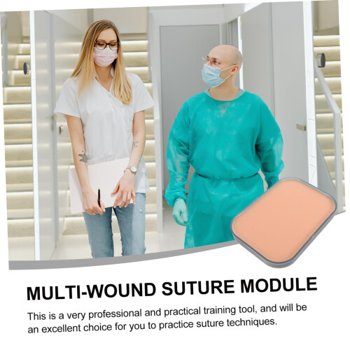 Reusable Silicone Suture Practice Pad with PreCut Wounds for Students and Beginners 2