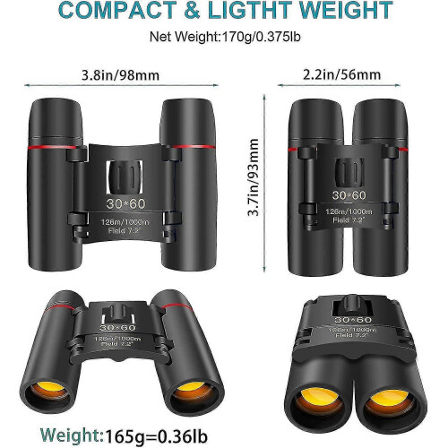 Compact Binoculars, 30x60 Outdoor Foldable Compact Folding Telescope 1