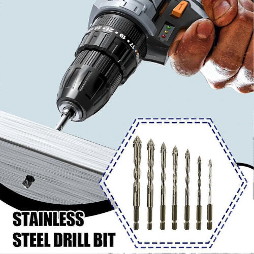 New Four-Flute Sawtooth Eccentric Drill Bit, Cozy Hoome Drill Bits 4-16mm 1