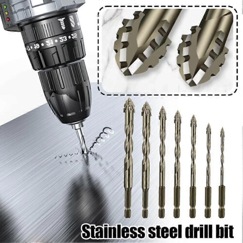 New Four-Flute Sawtooth Eccentric Drill Bit, Cozy Hoome Drill Bits 4-16mm 2