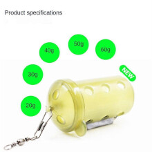 (A1121-30G 1pcs)Round Nest Trap Bait Cage Carp Fishing Baits Basket Feeder With Weight Bait Cage For Maggot Groundbait