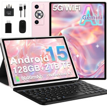 2026 Tablet 10 Inch Android 15 with Gemini AI, 30GB RAM+128GB ROM(TF 2TB), GMS, 8000mAh, Face ID, Octa Core