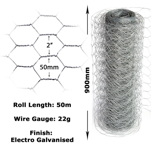 Actiaspet Chicken Wire Mesh Electro Galvanised 22g 1