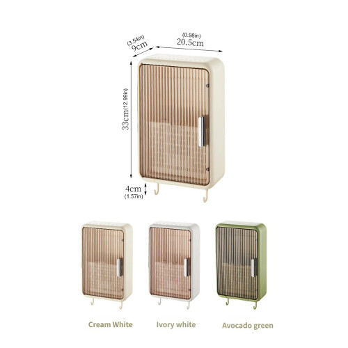 Kitchen Utensil Wall Mounted Transparent Dust Proof Cover-Ivory 2
