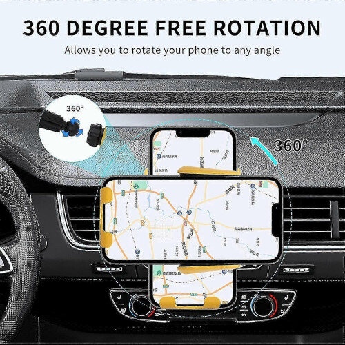 Wireless Car Charger, Automatic Clamping Phone Holder (yellow) 2