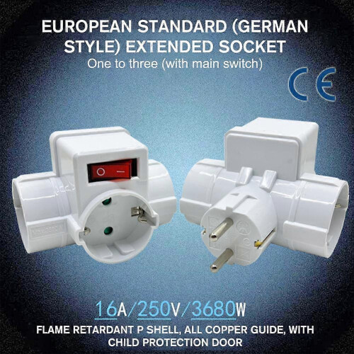 EU Electrical Socket European German Style Power Conversion Socket 2