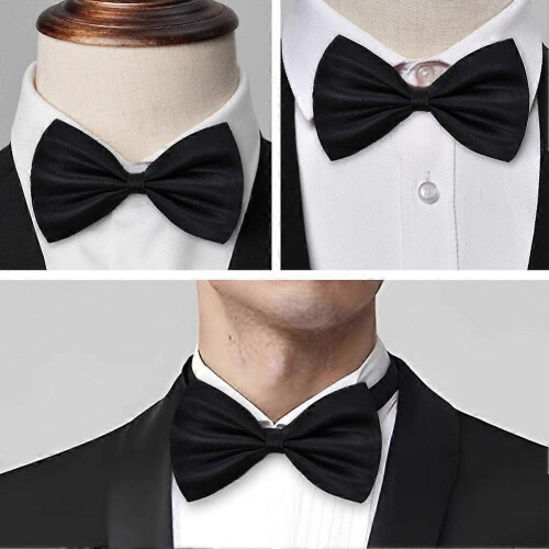 Bow Tie for Wedding Collar, Wedding Dress,red Black,single-layer Bow Tie 1