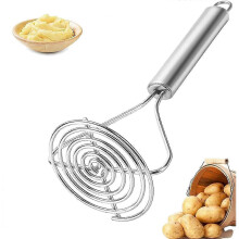 Stainless Steel Potato Masher Vegetable Fruit Manual Masher Shredding Press for Mashed Potatoes Jam Vegetable Cooking Tool Kitchen Accessories - RIpj