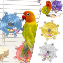 (D) Interactive Parrot Toy Bird Cage Toy for Parrots Rotating Treat Dispenser