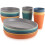 Camping Table Set with Adjustable Height, Storage Net and Lightweight Dinnerware for 6 2