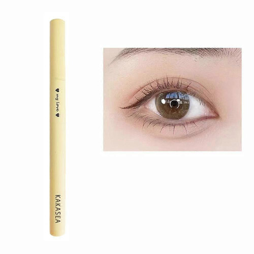(Pink) Slim Waterproof Liquid Eyeliner Lying Silkworm Pen Lasting Black Quick Drying