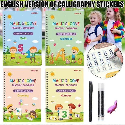 Reusable Groove Writing Practice Book Calligraphy Early 1