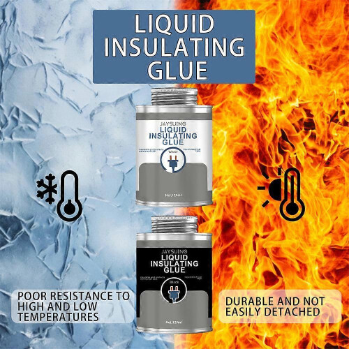 (black glue) Liquid Insulating Glue, Liquid Electrical Tape Waterproof, Insulating Electrical 2
