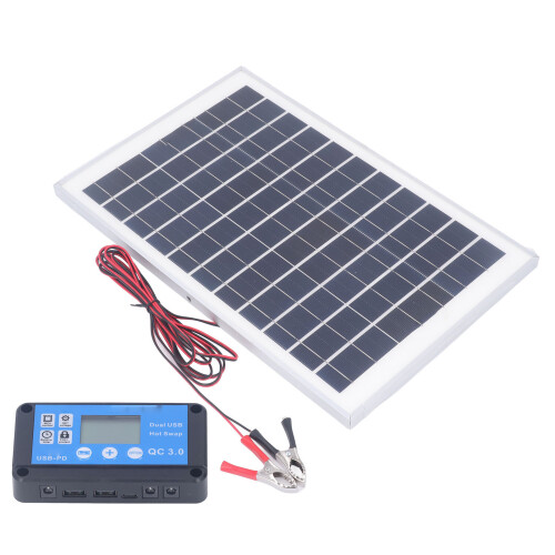 50W 18V Solar Panel Kit MPPT 42x27x1.5cm 1