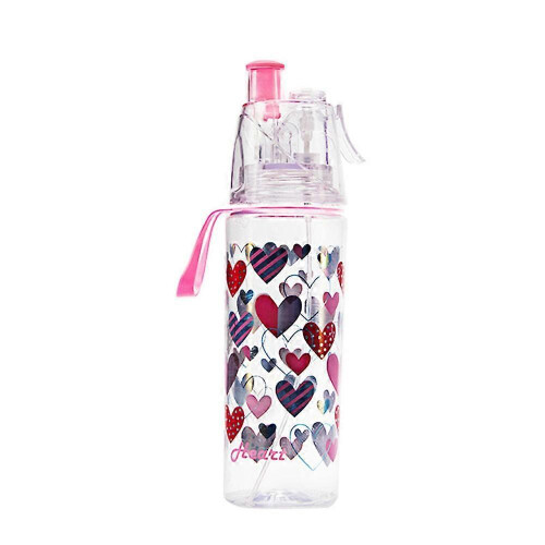 (White) Cool Down Spray Mist Water Bottle 500ml Spray Drinking Water Bottle for Kids