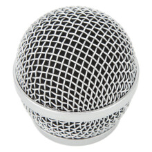 Microphone Grill Replacement with Builtin Foam Filter, Universal Steel Mesh Cover for Shure PG58 BLX288