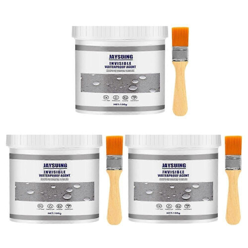 3pcs 100ml Contact Glue Multi Waterproofing Purpose Waterproof wall, Water Pipe  Agent + Brush