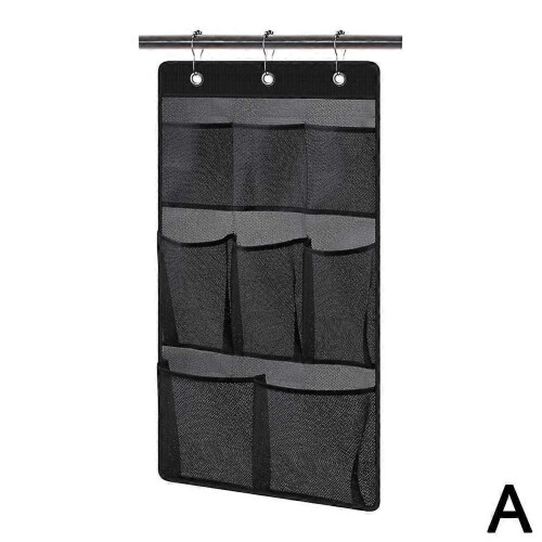 (Style3,Black)Mesh Shower Caddy, 8 Pockets Hanging Shower Organizer with Quick Drying Mesh 1
