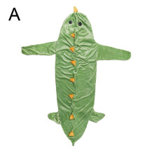 (L, White Black Dog Claw) Wearable Dinosaur Blanket Animal Sleeping Bags for Kids Super Soft Warm