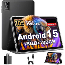 Android Tablet 10 Inch Android 15 Tablets, Octa-Core Tablet, 18GB RAM+128GB ROM+1TB Expand, 1280x800 FHD IPS Display