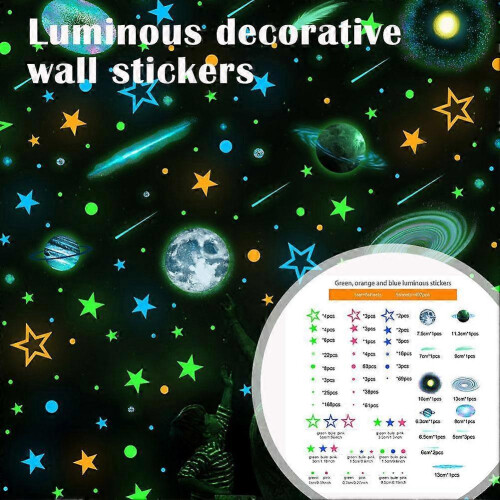 Luminous Decorative Wall Sticker Three Color Star Glow Decor 1