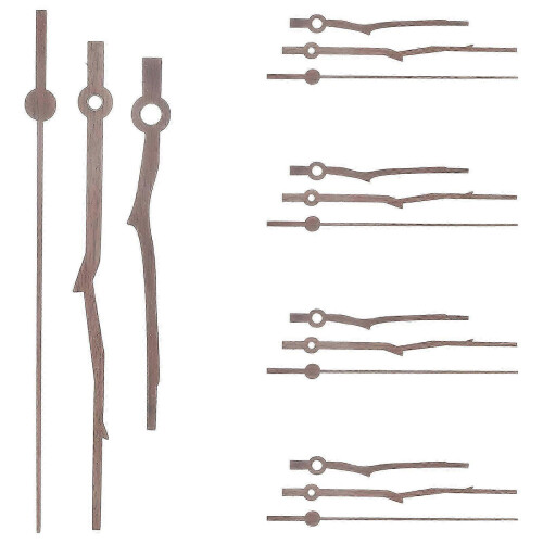 5 Sets DIY Clock Hands Wall Clock Hands Wood Clock Hands Repair Wooden Clock Hands for Replacement