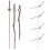 5 Sets DIY Clock Hands Wall Clock Hands Wood Clock Hands Repair Wooden Clock Hands for Replacement 3