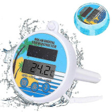 Swimming Pool Thermometer, Floating Pool Thermometer, Digital Water Temperature Gauge for Hot Tub Pond Bath Water Spa - PJ