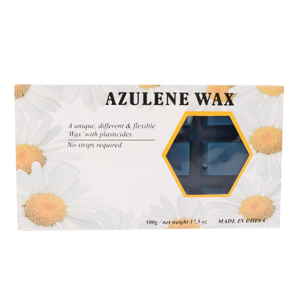 Azulene Hard Wax For Painless Hair Removal, Pre-melted Product Ensures Rapid Application And Removal From The Roots For Face, Armpit, Arm, Leg, Back,