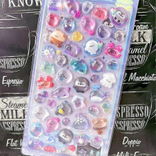 (Golden For Samsung S25) 3D Cartoon Children Nail Art Stickers Decals Girls Party Decor
