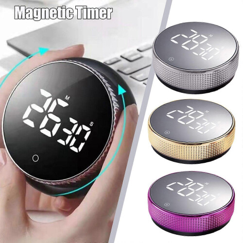 (A) LED Digital Countdown Magnetic Alarm Clock Kitchen Stopwatch NEW Study G0I 1