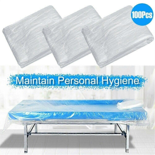 100PCS Disposable Bed Couch Pad Cover Plastic Massage Salon Sheet 1