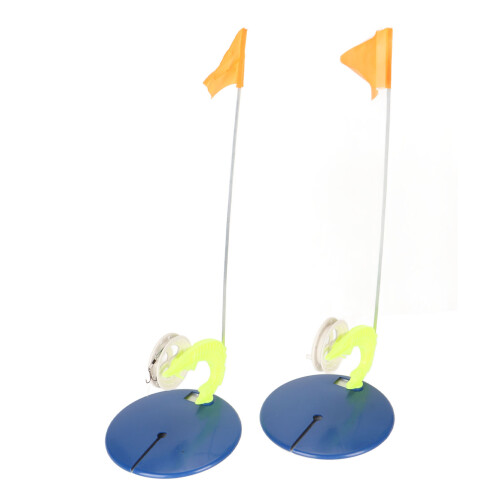 6-Set Ice Fishing Flag, Portable, 1.6lb, ABS+Nylon