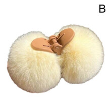 (C) Plush Ball Hair Gripper Autumn Winter Plush Small Clip Edge Hair Accessories