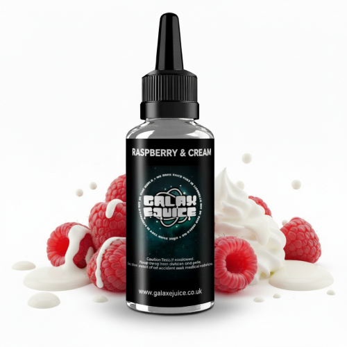 Raspberry and Cream 100ml E-Liquid No Nicotine Vape