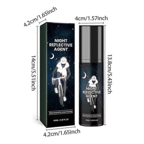 (Fluorescent white) Safety Reflective Spray Clothing 100ml Reflective Spray for Better Visibility-11 1