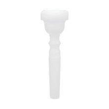 White ABS Trumpet Mouthpiece MT 21, Pure Tone Precision with Gloss Polished Finish, Easy Quick Fit for Standard Trumpets