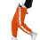(M, Orange) Men Mid-rise Buttons Pants Splicing Basketball Training Sweatpants 4