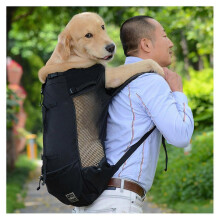 (M, Black) Adjustable Pet Dog Outdoor Travel Backpack For Hiking Cycling Carrier Bag For Dogs French Bulldog Pug Carrying Bags