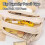 (bule) Big Capacity Pencil Case, 3 Compartments Simple Storage Aesthetic Pencil Case 2