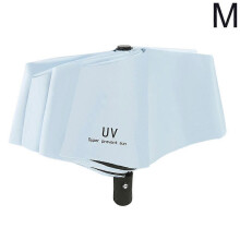 (Automatic blue) Anti-UV UPF50+ Automatic Open Umbrella Folding Umbrella 10 Rib Windproof Travel