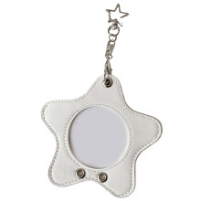 Korean Popular Photocard Holder Keychain ID Badge Holder-White