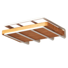 Stainless Steel Cutting Board Rack with Multi Hooks Punch Cabinet Hanger Heavy Duty Organizer
