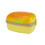 (Rectangle) Hamburger Shape Lunch Box Double Layer Cute Burger Bento Box Lunchbox Children School Food Container Spoon Fork Tableware Set - PJ 1
