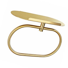 Wall Mounted Steel Towel Rings Steel Frame Support-oval gold