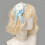Secure Hair Bun Clip Using Lace Barrettes With Design-Blue 5