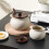 Decorative Clay Spice Canister Includes Spoon Large Capacity-L 4