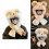 Furry Bear Trapper Hat Thicken Ushanka Hat Warm-D khaki 2